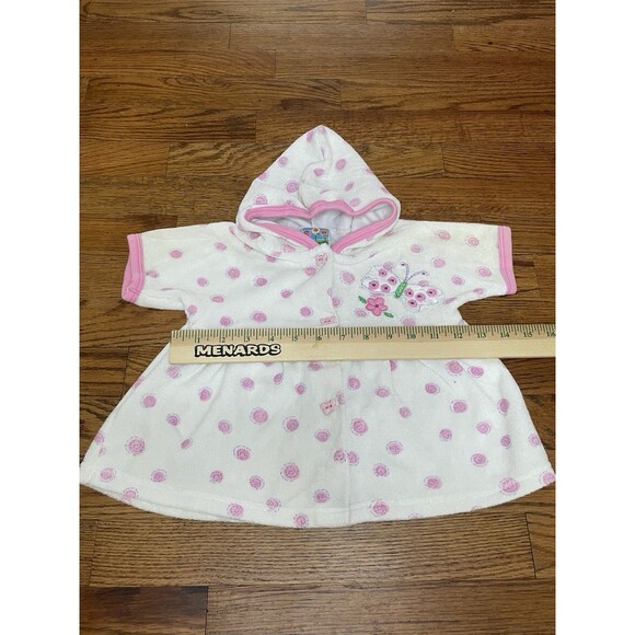 VTG Y2K Butterfly Terry Cloth Girls Swimsuit Baby Buns Beach Cover Up 12 Mo - Picture 7 of 10